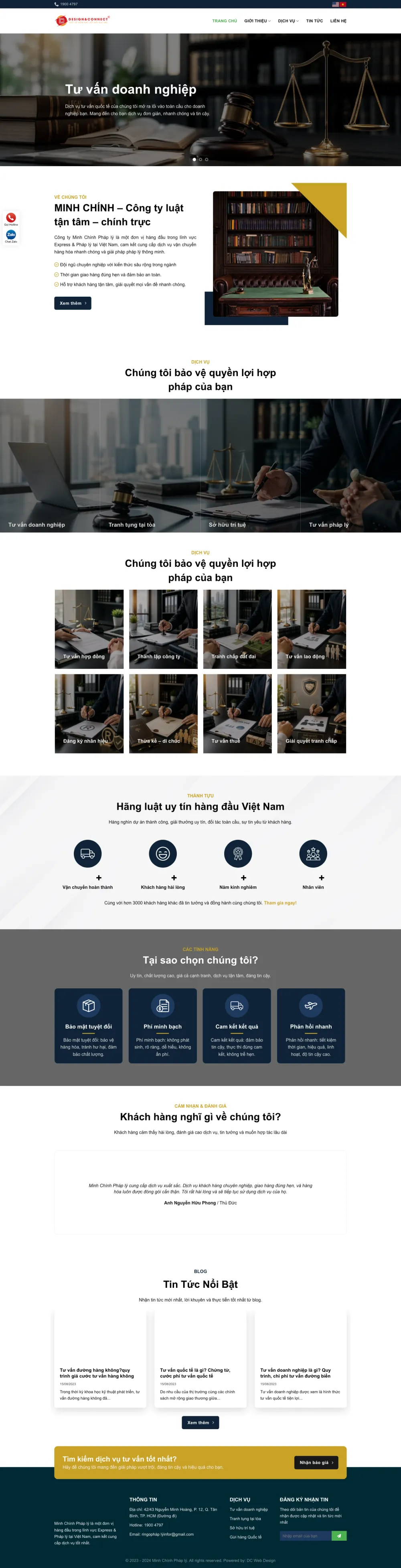 Giao diện Website Văn Phòng Luật