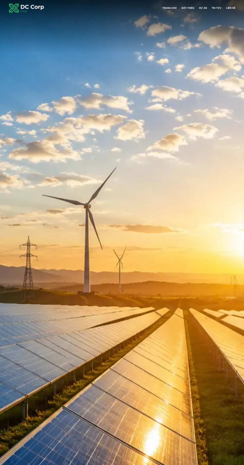 Giao diện Website Năng Lượng (DC Energy)