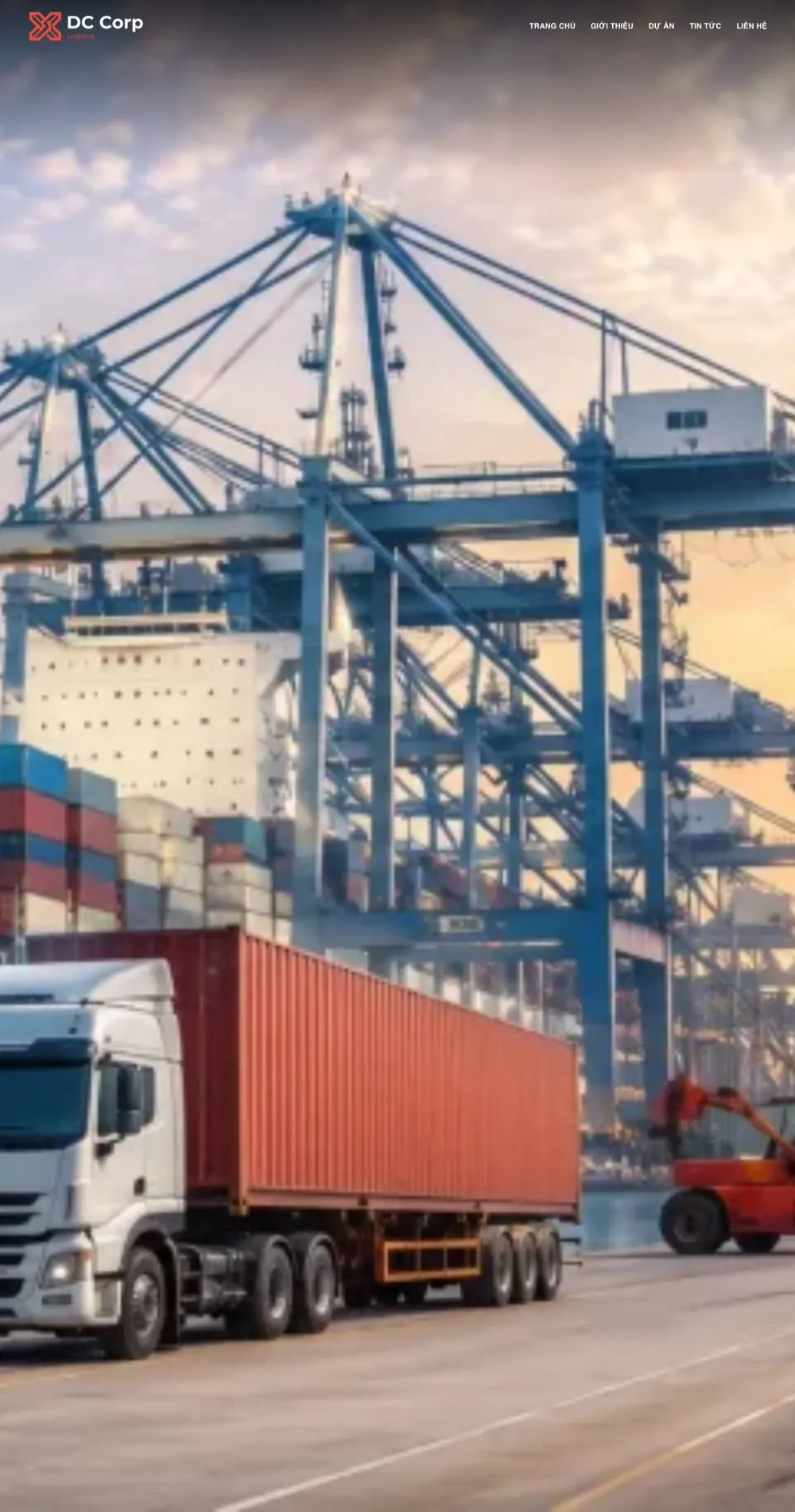 Giao diện Website Logistics (DC Logistics)