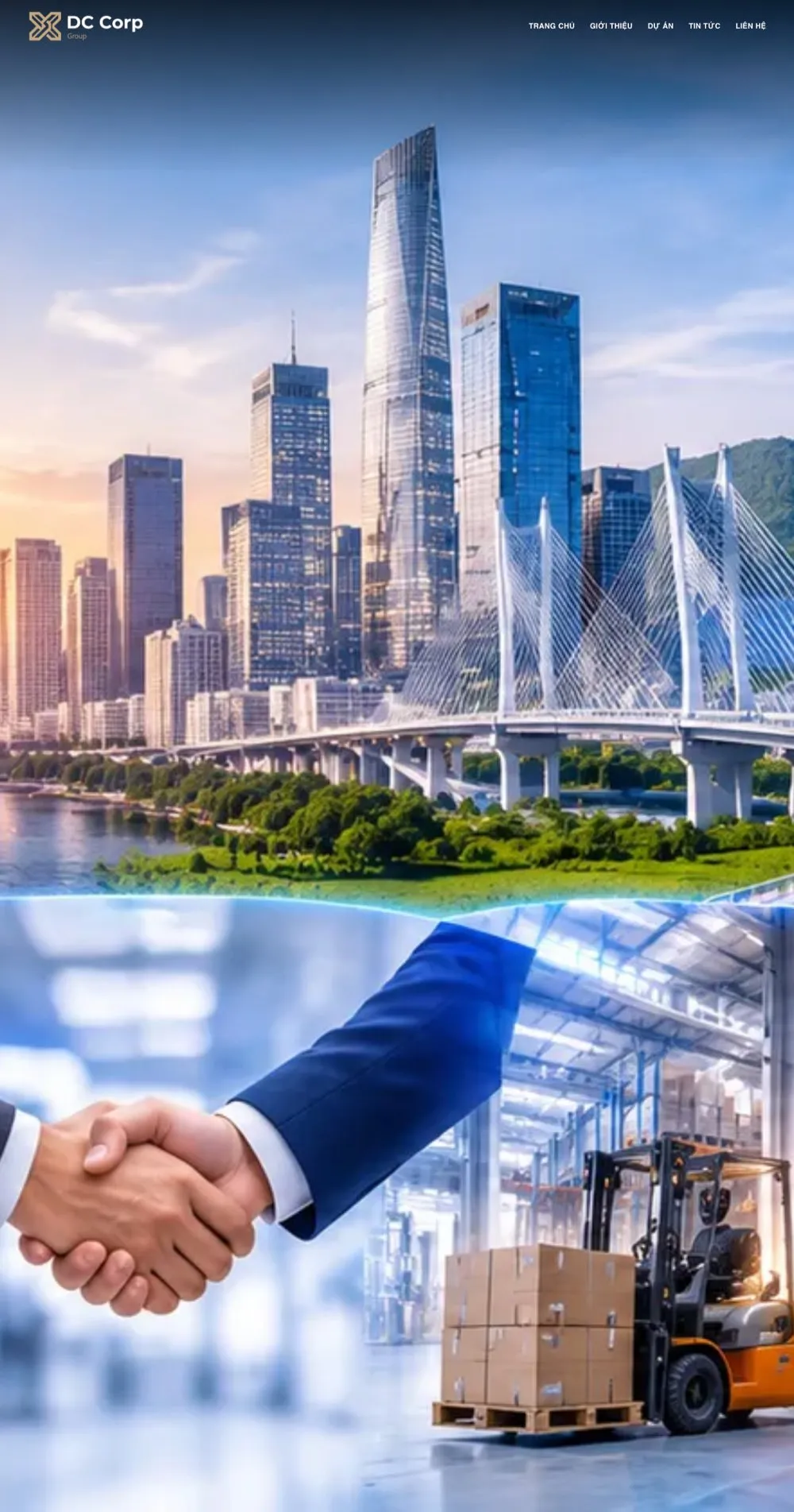 Giao diện Website Tập Đoàn Đa Ngành (DC Group)