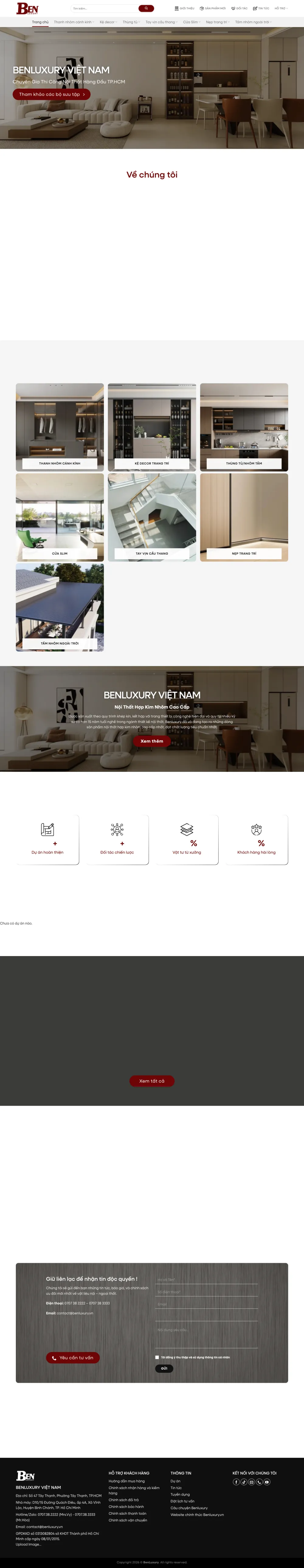 Giao diện Nội Thất Cao Cấp Benluxury