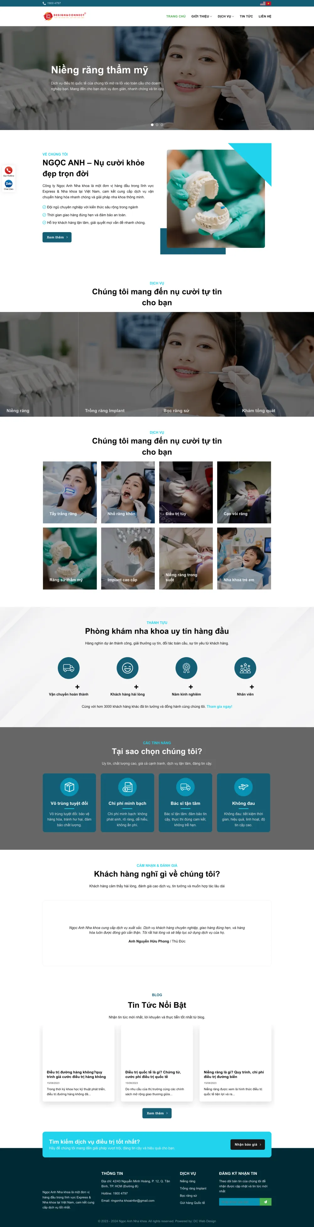 Giao diện Website Nha Khoa