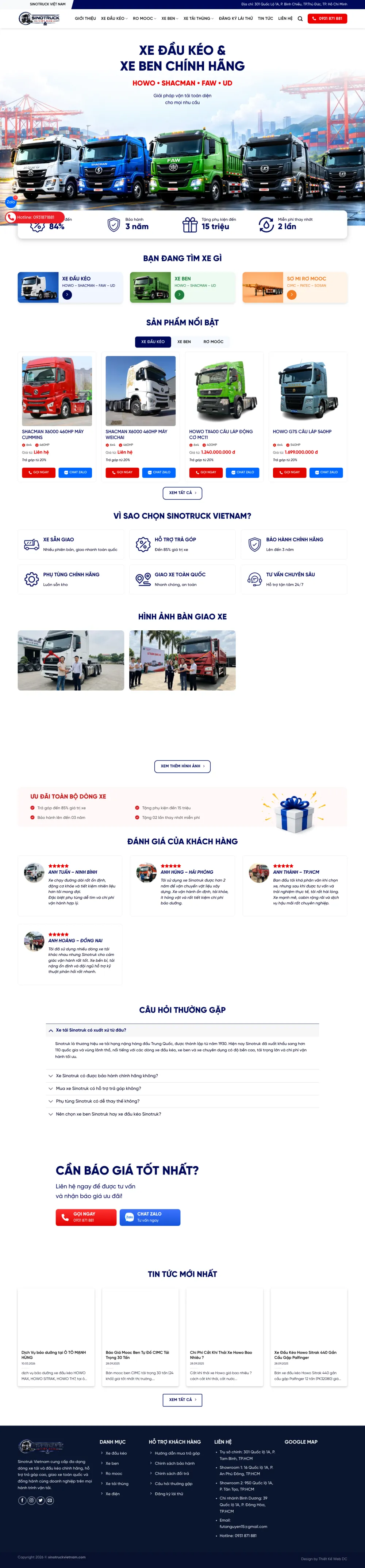 Giao diện Ô Tô Sinotruk