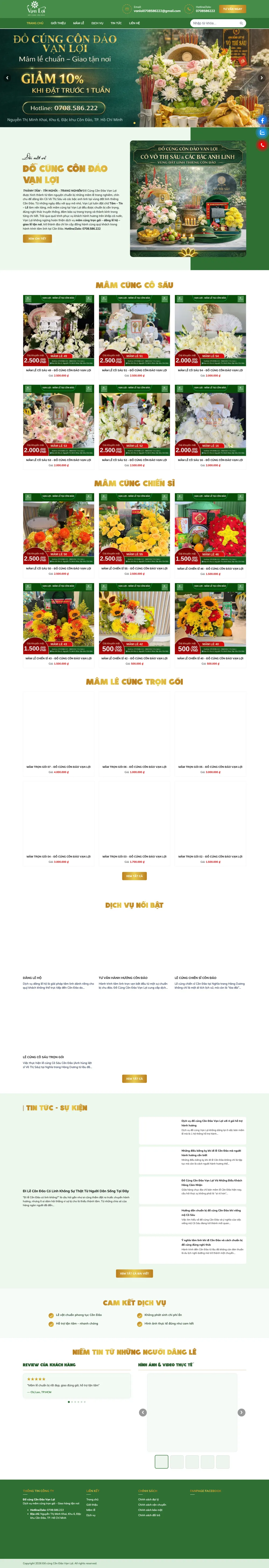 Giao diện Đồ Cúng Côn Đảo Vạn Lợi