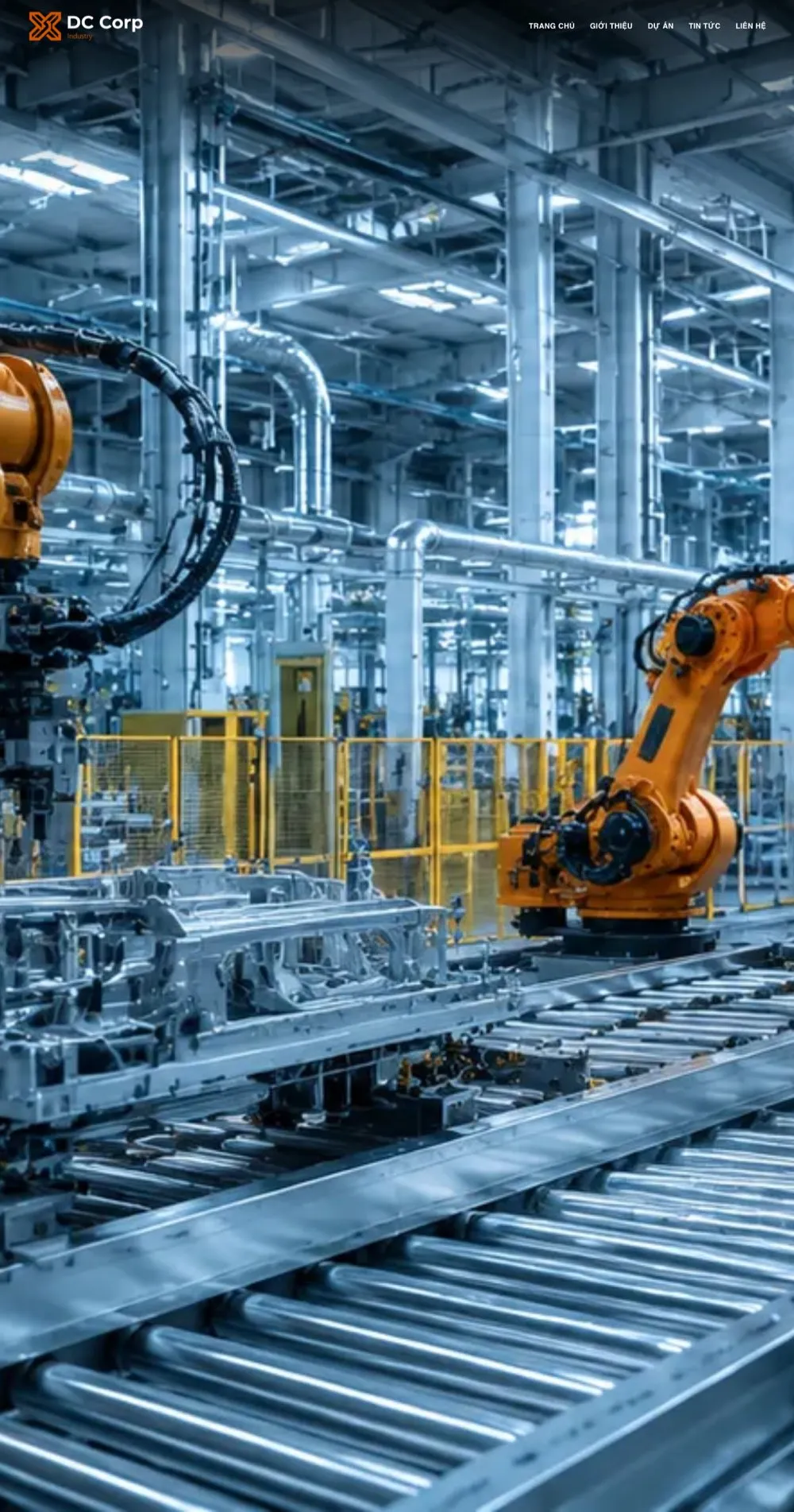 Giao diện Website Sản Xuất Công Nghiệp (DC Industry)