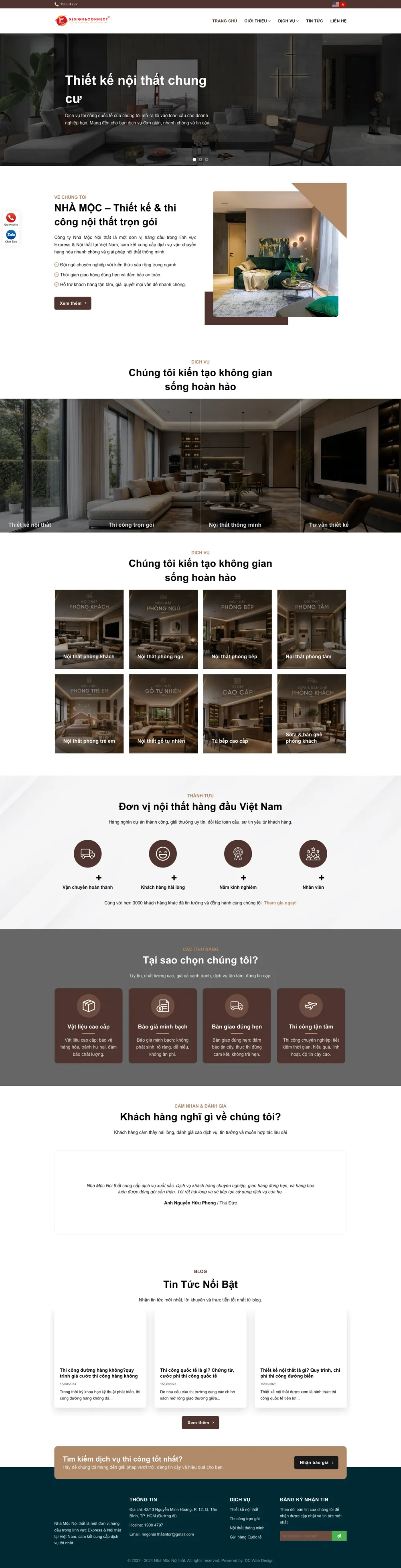 Giao diện Website Nội Thất