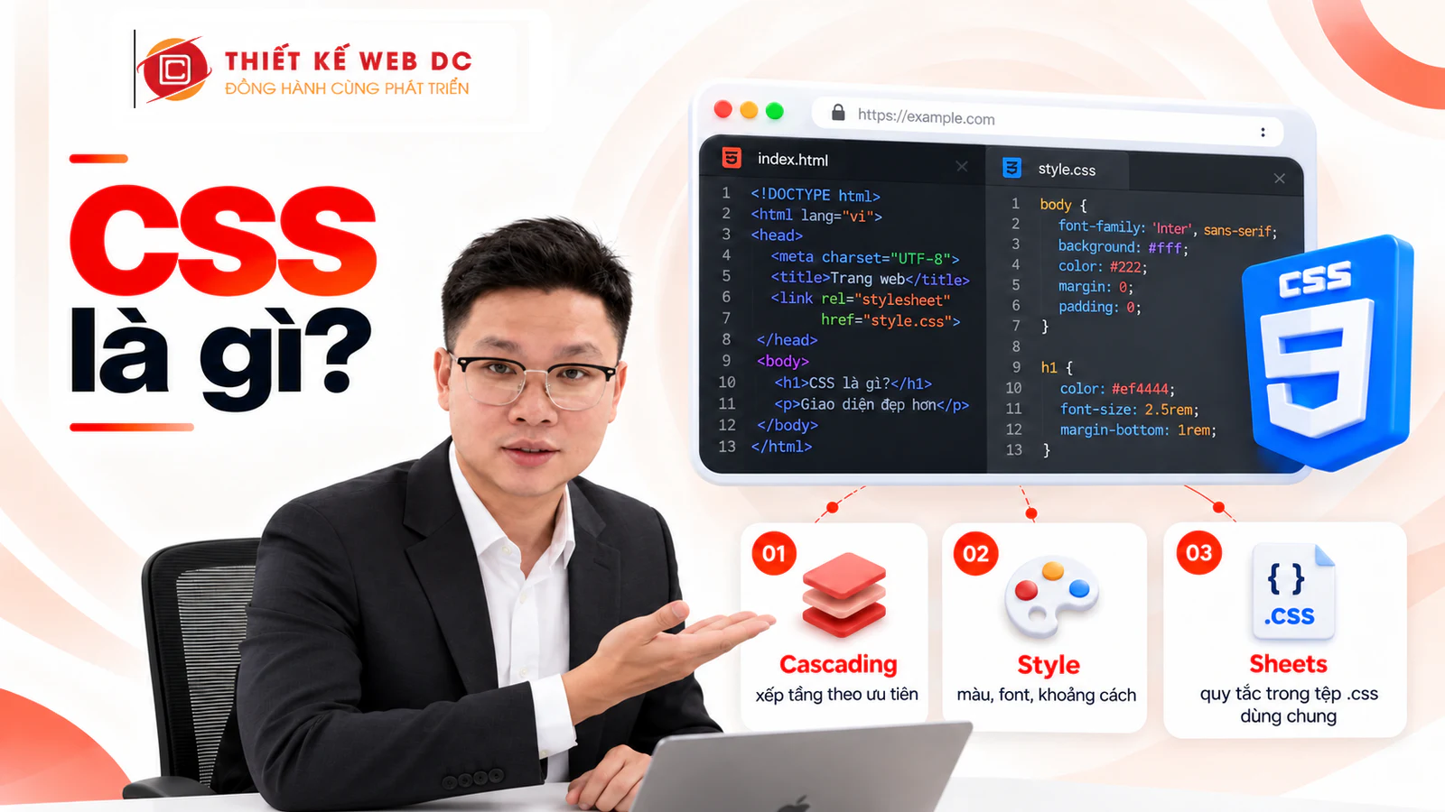 CSS định dạng màu sắc, phông chữ và bố cục trang web