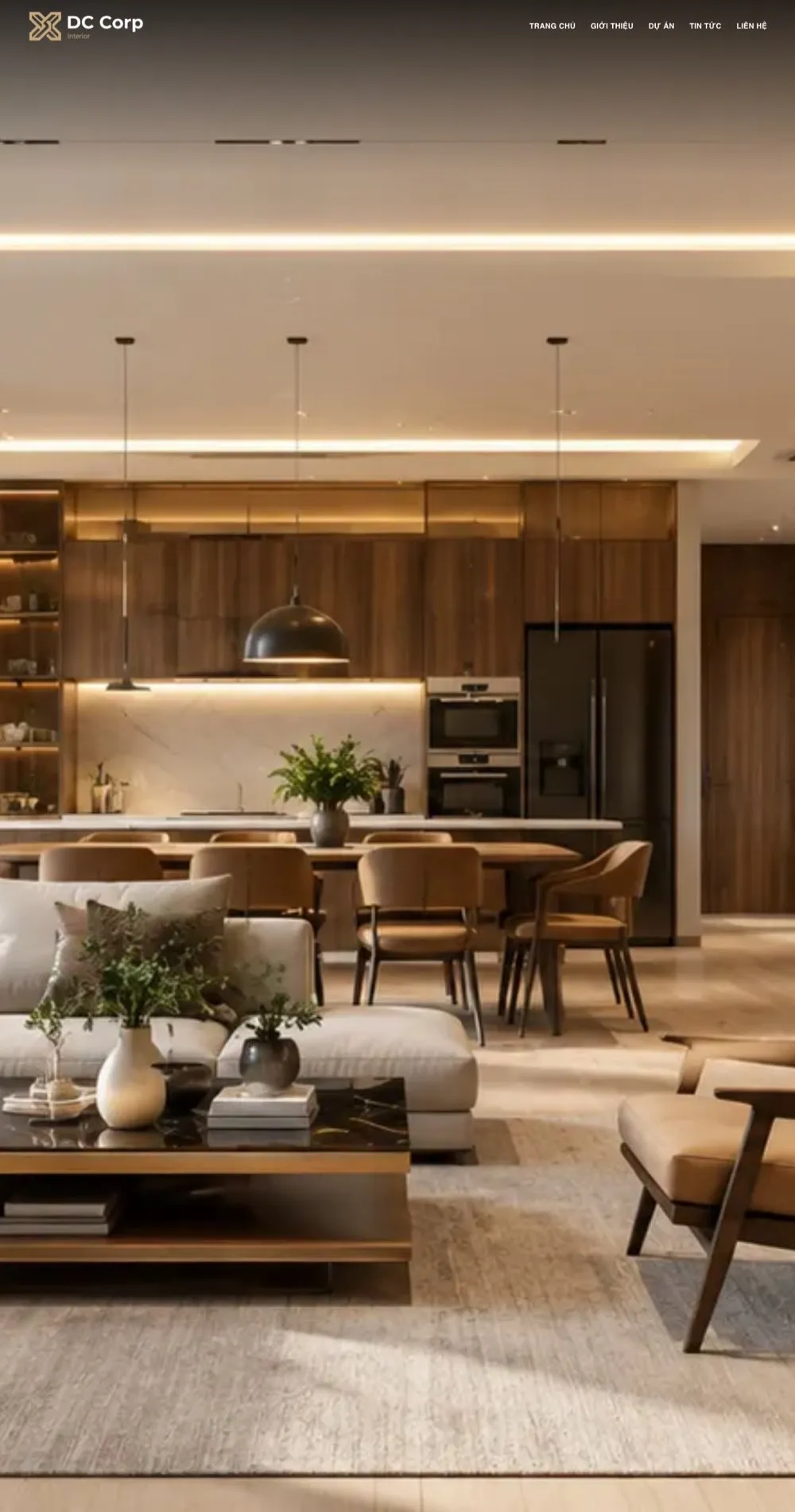 Giao diện Website Nội Thất (DC Interior)