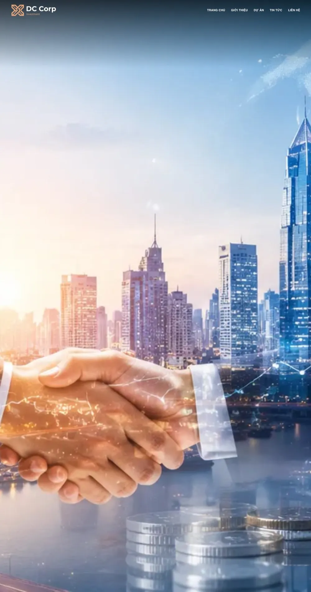 Giao diện Website Đầu Tư - Tài Chính (DC Investment)