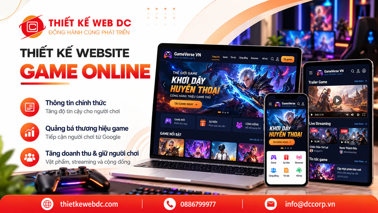Thiết kế website game online chuẩn SEO, Tích hợp streaming