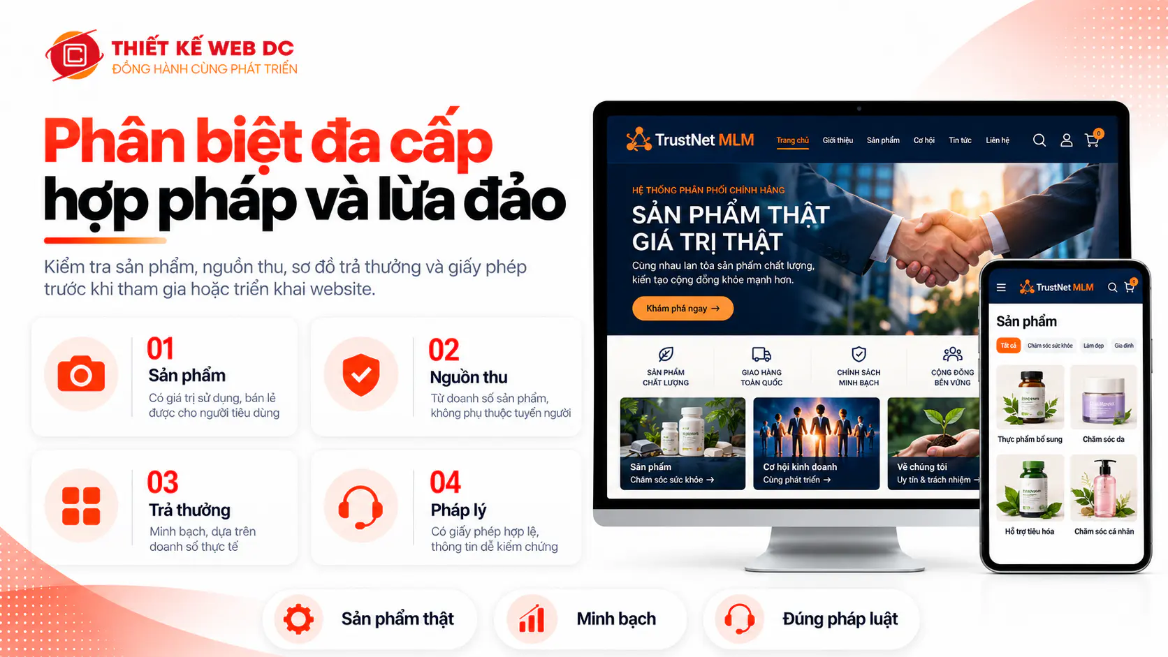 Bảng phân biệt mô hình đa cấp hợp pháp và đa cấp lừa đảo