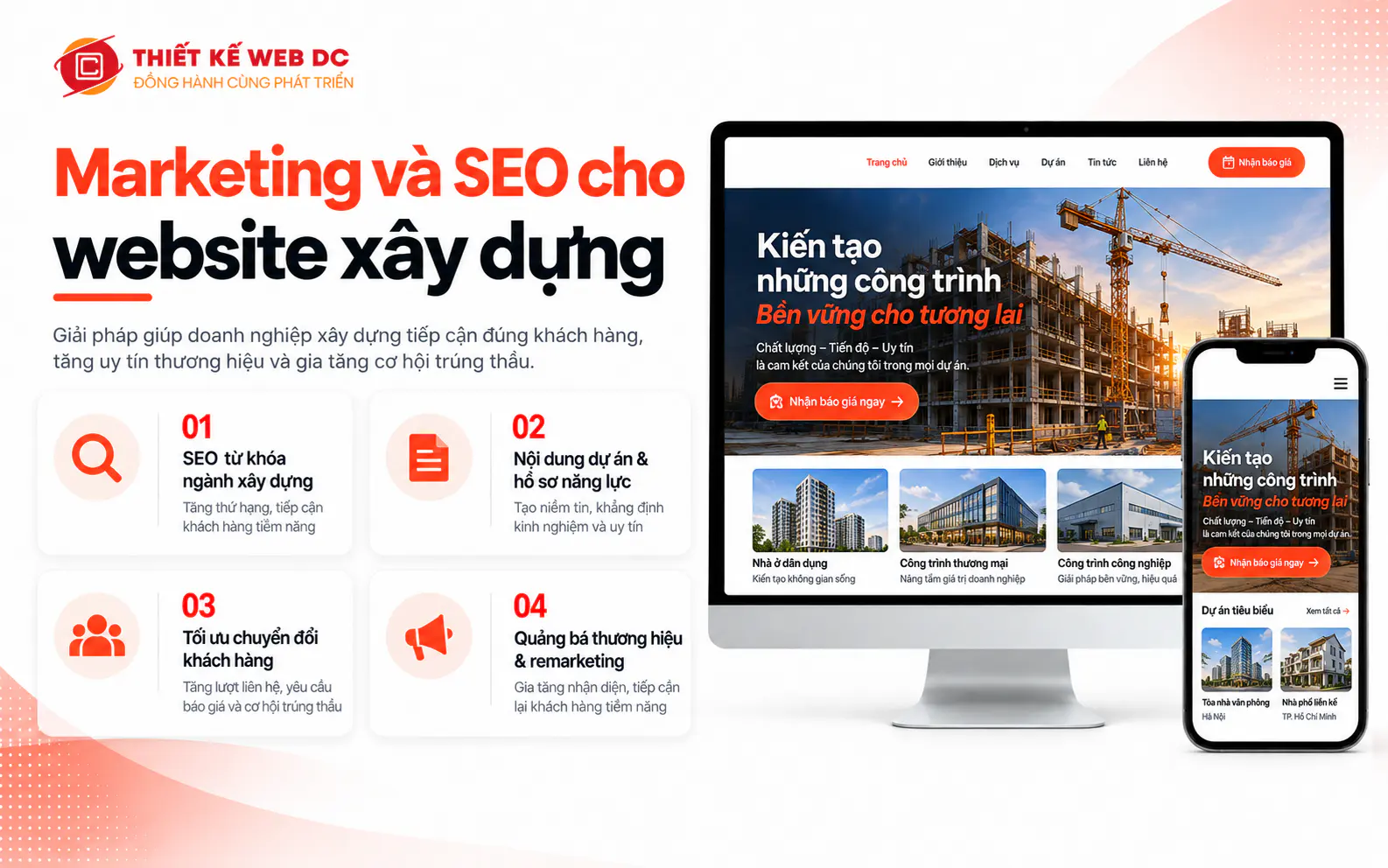 Marketing và SEO cho website xây dựng