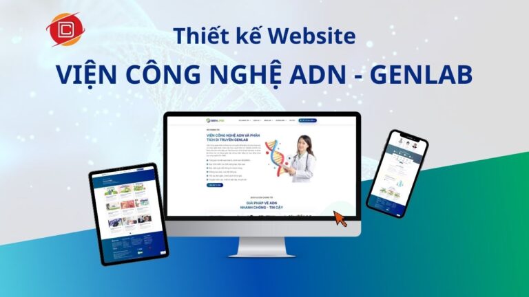Thiết kế website Viện Công nghệ ADN - GENLAB