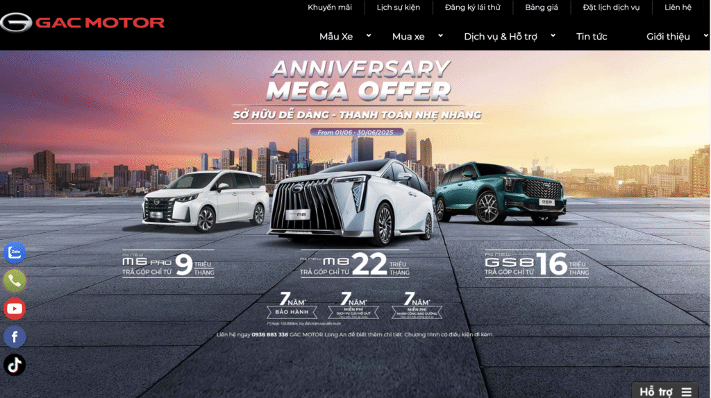 DỊCH VỤ THIẾT KẾ WEBSITE GAC MOTOR 3 Anh man hinh 2025 06 28 luc 08.13.16 1