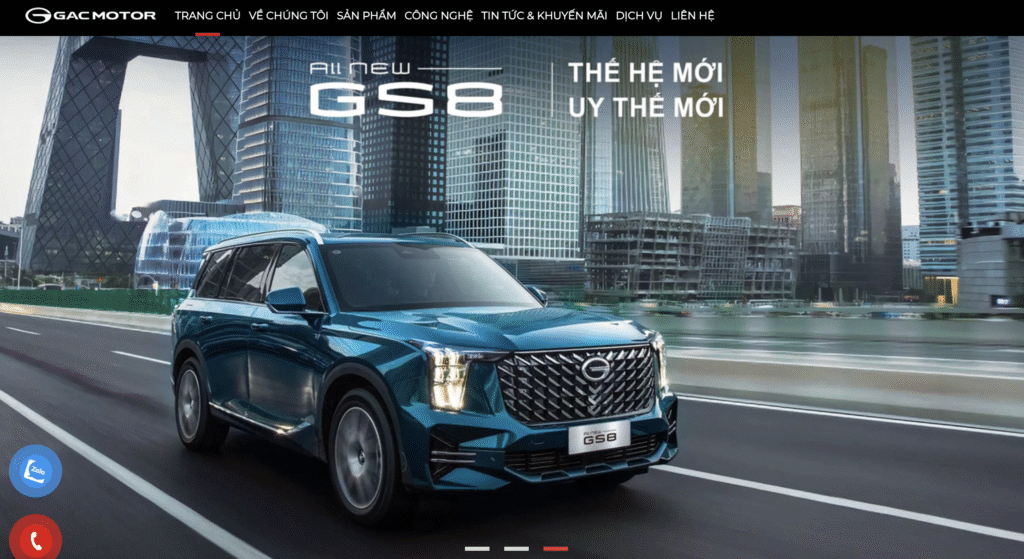 DỊCH VỤ THIẾT KẾ WEBSITE GAC MOTOR 4 Anh man hinh 2025 06 28 luc 08.13.58